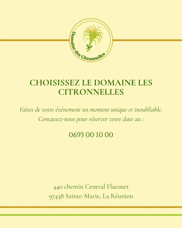 Location de salle pour séminaire à Saint-Paul, Sainte-Marie, Domaine des Citronnelles